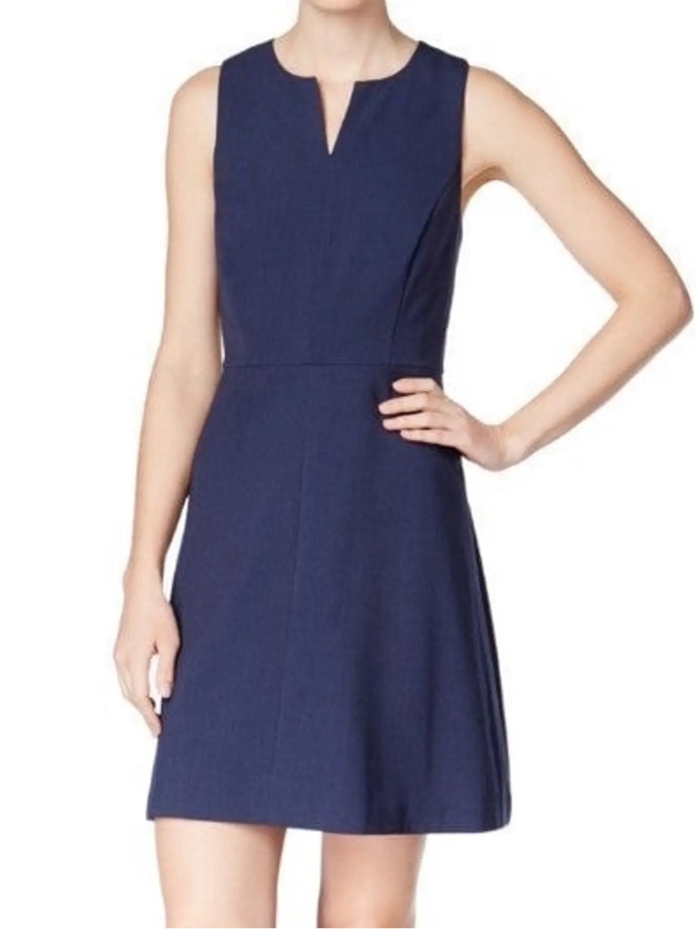 Kenzie Sleeveless  Navy A-Line Dress